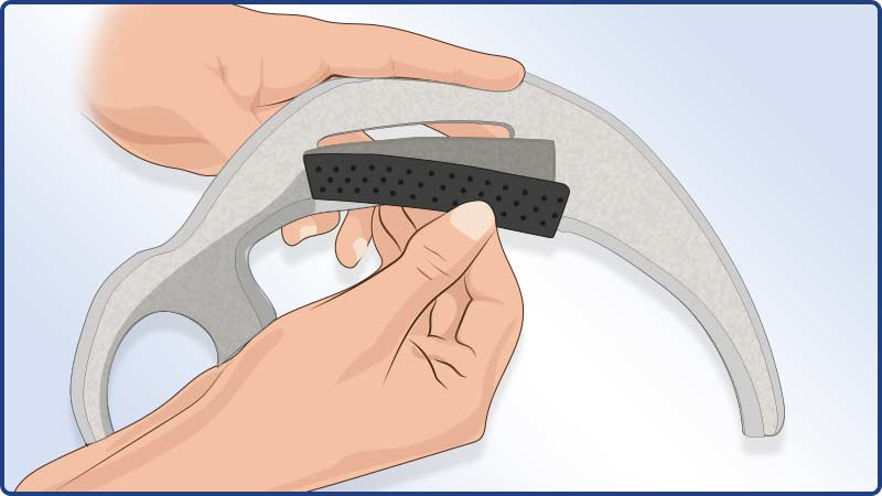 Instructions d'application du brassard Masalo MED - utilisation de la bande de silicone pour empêcher la sangle du bras de glisser
